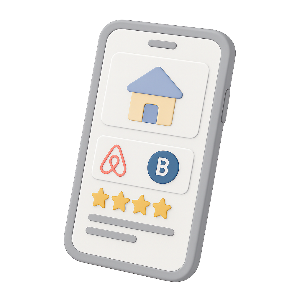 Booking platforms on mobile device